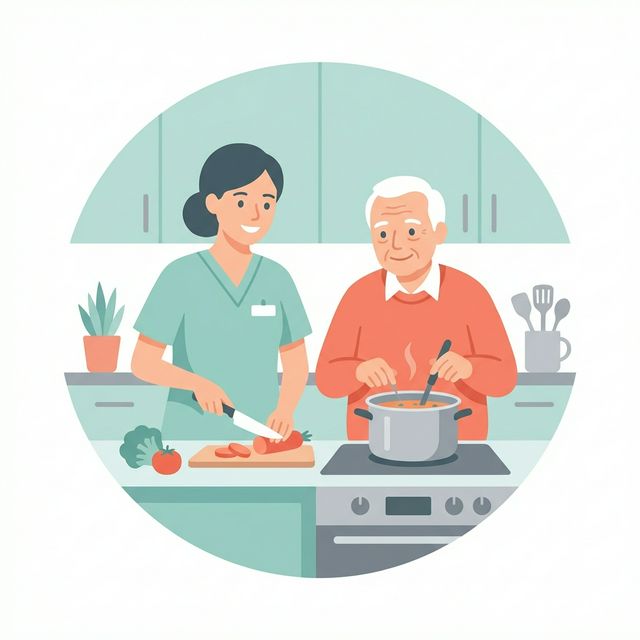Personal Care Aide helping with daily activities